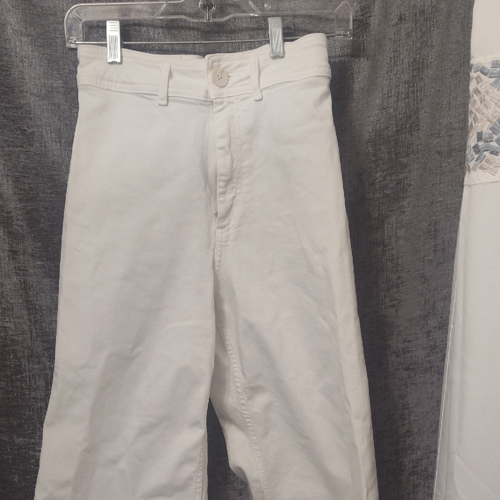 White High-Waisted Pants
